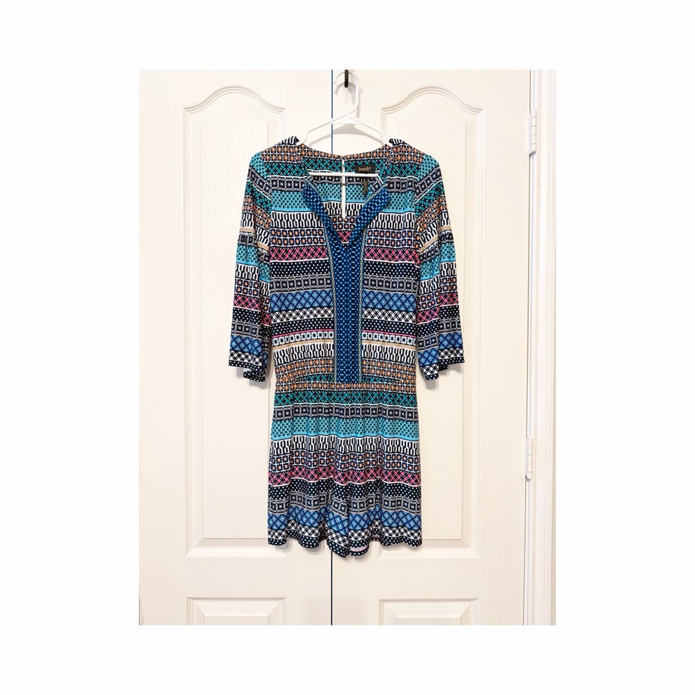 Landry By Design Colorful Patterned Romper Size XS